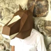 Horse papercraft. You get a PDF digital file with templates (pattern) and instructions for this DIY (do it yourself) wall paper sculpture.