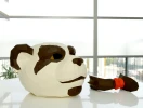 Warrior Panda Mask Papercraft, DIY, Low-poly Papercraft