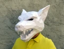 Werewolf Mask Papercraft, DIY, Low-poly Papercraft