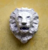 Lion Sculpture Papercraft, DIY, Low-poly Papercraft