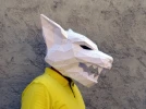 Werewolf Mask Papercraft, DIY, Low-poly Papercraft