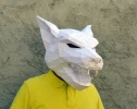 Werewolf Mask Papercraft, DIY, Low-poly Papercraft