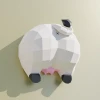 Cucul Vache (Dairy Cow Bottom) Papercraft, Lowpoly Papercraft, Fovea - Papercraft - Nonitt