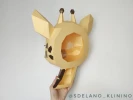 Low Poly Cute Giraffe Wall Trophy PDF Template - 4/6 Colors Spotted Design - DIY Geometric Animal Decor