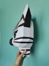 Cute Zebra Papercraft PDF Template - Low Poly 3D Animal Wall Trophy - Safari Nursery Decor