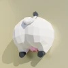 Cucul Vache (Dairy Cow Bottom) Papercraft, Lowpoly Papercraft, Fovea - Papercraft - Nonitt