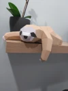 Sloth Sleeping Papercraft, Lowpoly Papercraft, Fovea - Papercraft - Nonitt