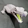 Croco Mural (Wall Crocodile) Papercraft, Lowpoly Papercraft, Fovea - Papercraft - Nonitt
