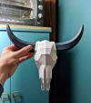 Crane Bison (Skull Bison Head) Papercraft, Lowpoly Papercraft, Fovea - Papercraft - Nonitt