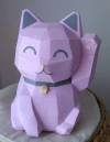 Maneki Neko Papercraft, Lowpoly Papercraft, Fovea - Papercraft - Nonitt