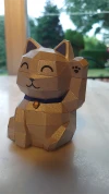 Maneki Neko Papercraft, Lowpoly Papercraft, Fovea - Papercraft - Nonitt