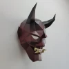 Be the Oni Low poly mask PDF for Paper craft. Make your own with this simple mask