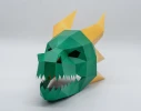 Dragon Mask | DIY Paper Mask, Printable Template, Papercraft, 3D Mask, Polygon, Low Poly, Geometric, Costume, Pattern, PDF Download
