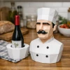 Chef Bottle Holder 3D Decor Low poly Papercraft, DIY, PDF