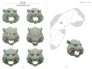 Tiger Mask, Halloween Papercraft Mask, Cat Mask, Animal Mask, Polygon Mask, DIY Face Mask, Template, 3D mask, Paper Mask, Mask Pattern