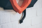 Devil Heart 3D Wall Decor Low poly Papercraft, DIY, PDF