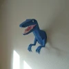 Velociraptor Trophy 3D Wall Decor Low poly Papercraft, DIY, PDF