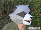 Animal Mask: Make your own 3D Low Poly Raccoon Mask with this printable PDF template. Great for Halloween and Parties!