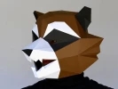 Animal Mask: Make your own 3D Low Poly Raccoon Mask with this printable PDF template. Great for Halloween and Parties!