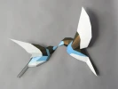 3D Birds papercraft PDF and SVG templates, DIY bedroom art, Valentine's day gift.