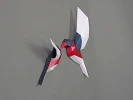 3D Birds papercraft PDF and SVG templates, DIY bedroom art, Valentine's day gift.