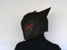 Galactic Ninja Mk1 Low Poly Mask Pattern - Papercraft Template Uses Just Paper and Glue | Halloween Mask Robot Mask