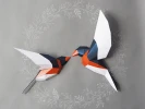 3D Birds papercraft PDF and SVG templates, DIY bedroom art, Valentine's day gift.