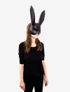 Bunny Half Mask, Halloween Mask, Black Rabbit Mask, DIY Printable Animal Mask, Instant Pdf Download, Low Poly Masks, Bunny Mask Template