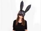 Bunny Half Mask, Halloween Mask, Black Rabbit Mask, DIY Printable Animal Mask, Instant Pdf Download, Low Poly Masks, Bunny Mask Template