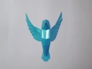 Kingfisher Papercraft: Low Poly Bird Decor (PDF Pattern)