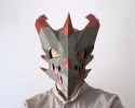 Printable Dragon Mask: DIY Papercraft Costume (PDF Download A4/US Letter)