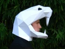 Snake Mask Pattern - Open Face for Great Visibility! Paper Mask Halloween Mask Viper Mask Animal Mask Kids Snake Costume Kids Low Poly