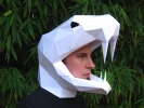 Snake Mask Pattern - Open Face for Great Visibility! Paper Mask Halloween Mask Viper Mask Animal Mask Kids Snake Costume Kids Low Poly