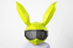 Snowboarder Rabbit Mask, PDF Template, Polygonal Paper Art, Paper craft pdf, Papermask Low poly, 3d mask, Costume diy, Origami, PDF