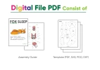Fox Sleep Paper Craft, paper model, 3d paper craft, paper sculpture PDF template, low poly animals papercraft, home decor pepakura kit