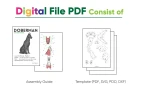 Doberman Sit Papercraft, Dog low poly, papercraft, papercraft 3d, PDF, DIY, gift, low poly papercraft, papercraft pdf, diy papercraft