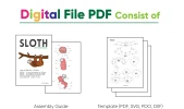 Sloth Model, Sloth Paper Craft, Sloth Digital Template, Sloth Low Poly, DIY, Sloth Sculpture