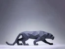 Black Panther Walk, Papercraft Panther, Leopard, Papercraft decor, Home decor, Gift, Papercraft 3D, low poly, origami 3D, papercraft template
