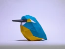 Hummingbird Minimal, Birds, How to make 3D paper craft, Make your own Bird 3D Paper Craft, DIY gift paper model, 3d Origami Bird decor