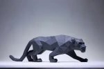 Black Panther Walk, Papercraft Panther, Leopard, Papercraft decor, Home decor, Gift, Papercraft 3D, low poly, origami 3D, papercraft template