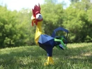 Rooster Cartoon, Template For Assembling PDF, Low poly, Polygonal Paper Craft