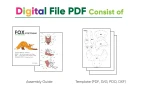 Fox Stretching Paper Craft, Digital Template, Origami, PDF Download DIY, Low Poly, Trophy, Sculpture, Fox Stretching Model