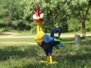 Rooster Cartoon, Template For Assembling PDF, Low poly, Polygonal Paper Craft