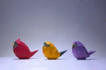 Minimal Birds, How to make 3D paper craft, Make your own Bird 3D Papercraft, diy gift paper model, PDF template kit, 3d Origami Bird decor