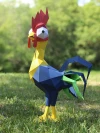 Rooster Cartoon, Template For Assembling PDF, Low poly, Polygonal Paper Craft