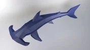 Hammerhead Shark Papercraft, 3D Papercraft, Build Your Own Low Poly Paper Sculpture PDF Download DIY gift, Wall Decor for home, Cricut svg