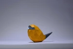 Minimal Birds, How to make 3D paper craft, Make your own Bird 3D Papercraft, diy gift paper model, PDF template kit, 3d Origami Bird decor