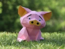 Cute Pig, Template For Assembling PDF, Low poly, Polygonal Paper Craft