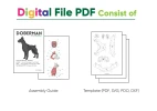 Doberman Papercraft dog, Papercraft decor, Home decor, Gift, Papercraft 3D, low poly,origami 3D,Papercraft template,PDF,Papercraft doberman