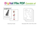Doberman Stand & Sit Papercraft, Dog low poly, papercraft, papercraft 3d, PDF, gift, low poly papercraft, papercraft pdf, diy papercraft
